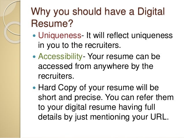 Digital Resume visual resumes examples 9 Why You Should Have A Digital Resume Digital Resume illustrator 9 Why You Should Have A Digital Resume
