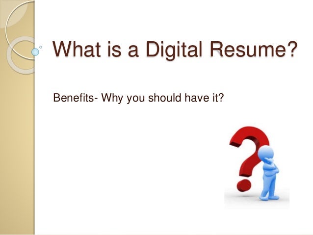 what is digital resume digital resume
