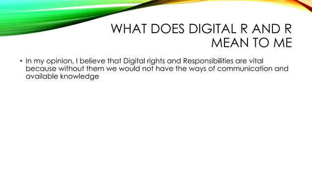 Digital rights & responsibilities | PPTX