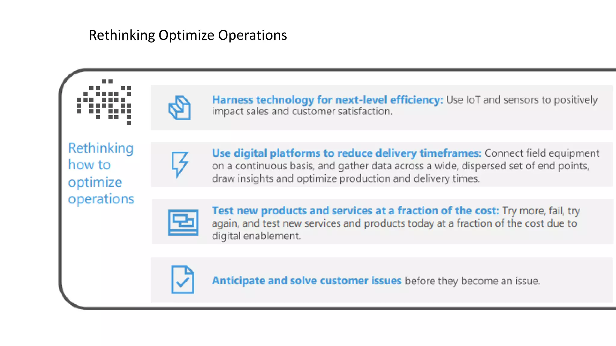 Rethinking Optimize Operations
 