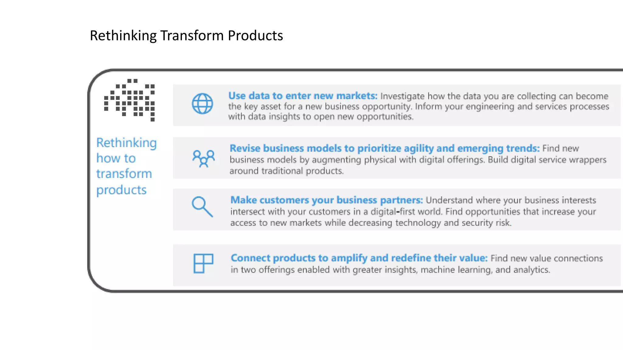 Rethinking Transform Products
 