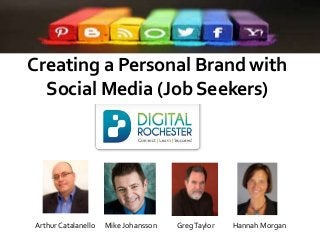 Creating a Personal Brand with
Social Media (Job Seekers)

Arthur Catalanello

Mike Johansson

Greg Taylor

Hannah Morgan

 
