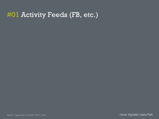 #01  Activity Feeds (FB, etc.) 