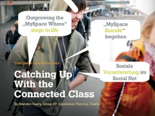 „ MySpace  Suicide “  begehen Outgrowing the „MySpace Whore“  stage in life Soziale  Verantwortung  im Social Net 