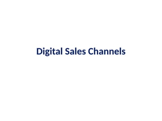 Digital sales channels ppt in business model innovation | PPTX
