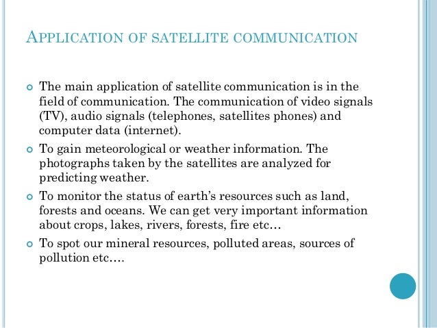 satellite applications ppt Geostationary satellite.