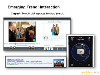 Emerging Trend: Interaction
 Impact: Point & click replaces keyword search.




                                             53
 