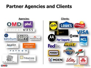 Partner Agencies and Clients

     Agencies:         Clients:




                                  6
 