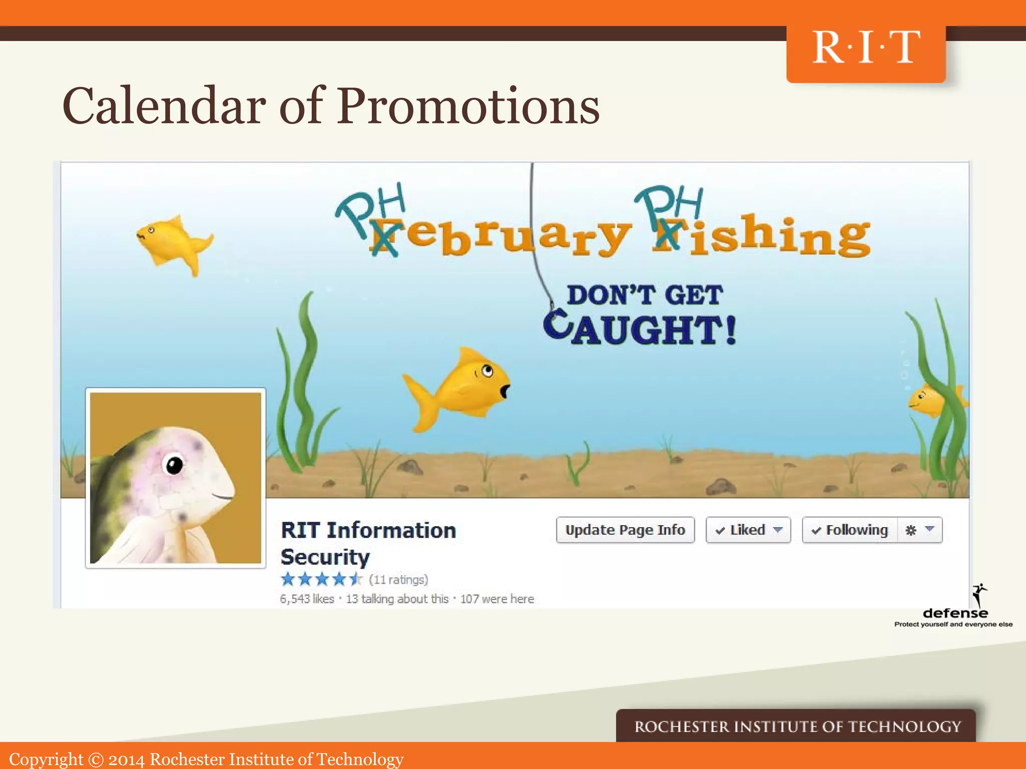Copyright © 2014 Rochester Institute of Technology
Calendar of Promotions
 