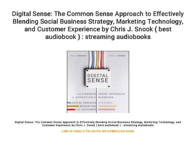 Digital Sense The Common Sense Approach To Effectively - 