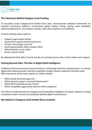 Digital Shelf Services - Category-Level Market Share Tracking | PPTX
