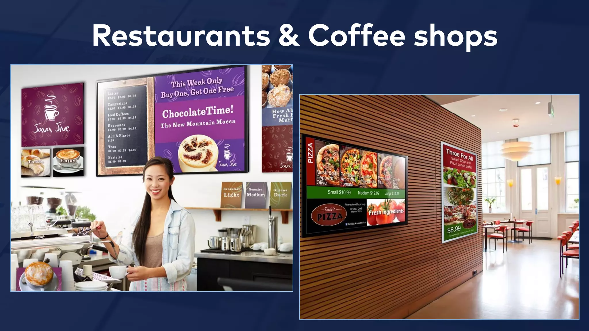 Restaurants & Coffee shops
 