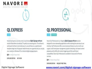 Digital signage software | Digital Signage | Navori Softeare | PPTX