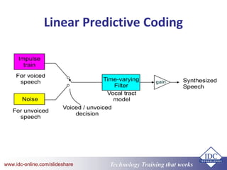 Technology Training that Workswww.idc-online.com/slideshare
Linear Predictive Coding
 