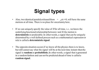 Signal types
8
• Typical examples to deterministic signals are sine chirp and digital stepped
sine.
 