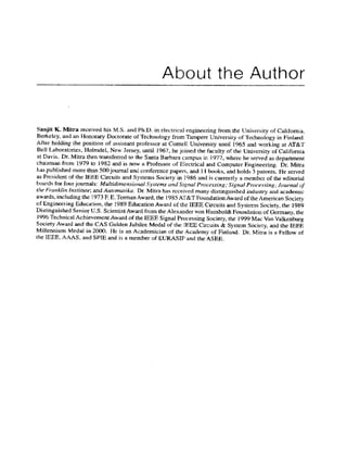 Digital signal processing computer based approach - sanjit mitra