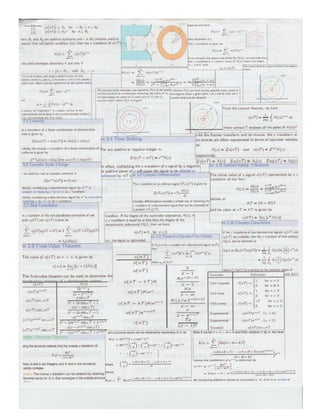 Digital signal processing exam(s) formula sheets