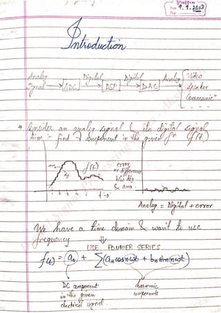 Digital signal processing notes - Akshansh | PDF