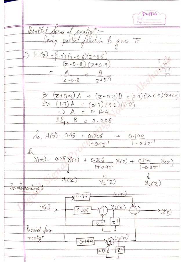 Digital signal processing notes Akshansh