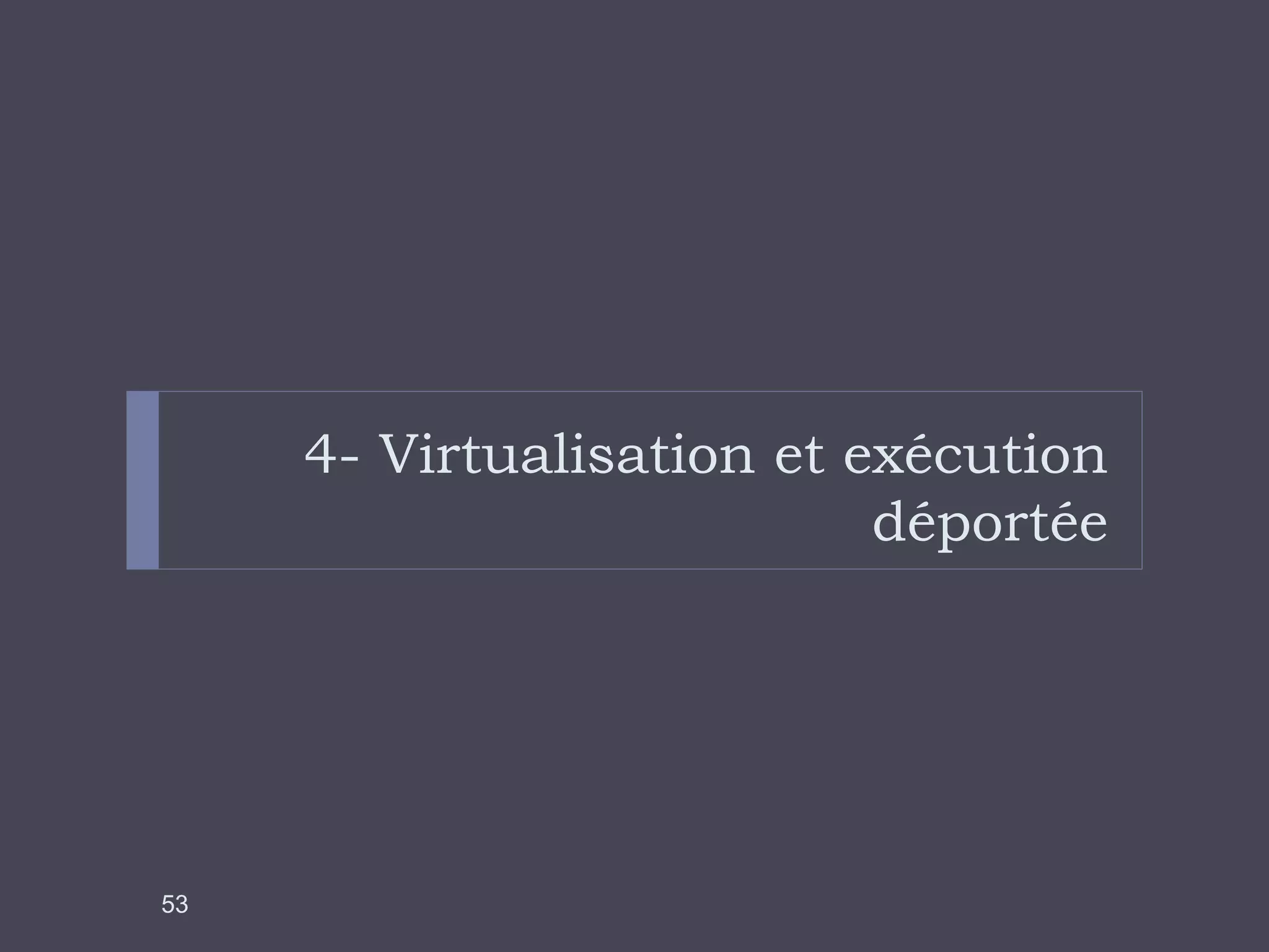 4- Virtualisation et exécution
déportée
53
 