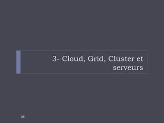 3- Cloud, Grid, Cluster et
serveurs
35
 