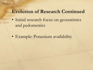 Digital soil mapping