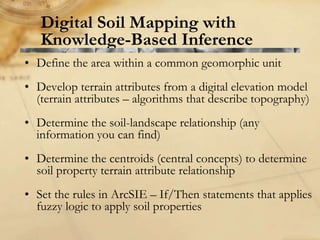 Digital soil mapping
