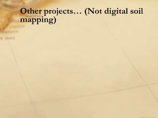 Digital soil mapping