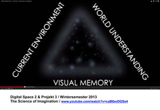 Digital Space 2 & Projekt 3 
The Science of Imagination / www.youtube.com/watch?v=caBIboOGSe4 
 