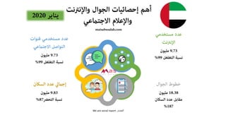 ‫المصدر‬We are social report
 