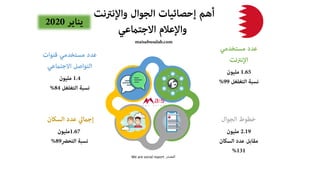 ‫المصدر‬We are social report
 