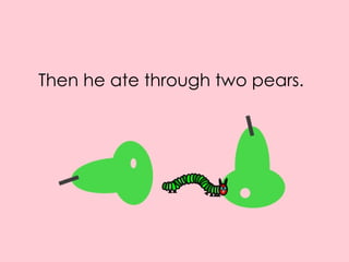 Then he ate through two pears.