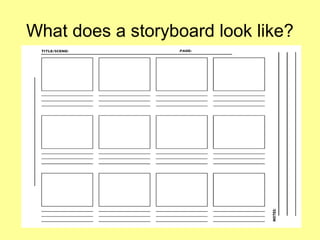 What does a storyboard look like?

 