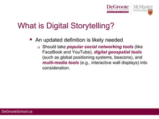 Digital storytelling: an opportunity for libraries to lead in the digital age