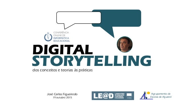 DIGITAL
STORYTELLING
José Carlos Figueiredo
19 outubro 2015
Agrupamento de
Escolas de Aljustrel
dos conceitos e teorias às...