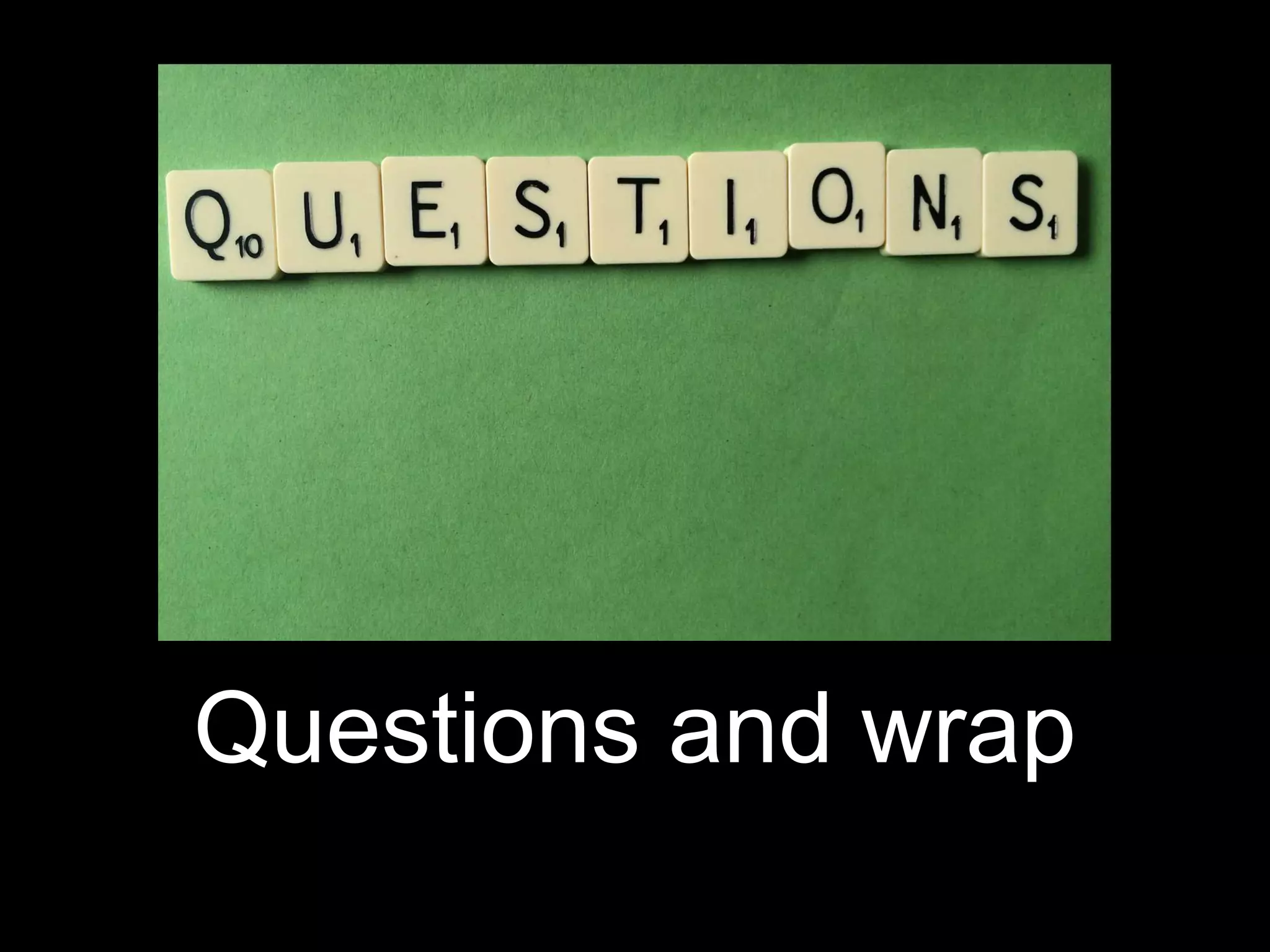 Questions and wrap