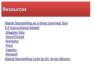 Digital storytelling as an assessment tool | PPTX