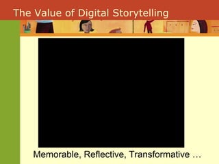 The Value of Digital Storytelling Memorable, Reflective, Transformative … 