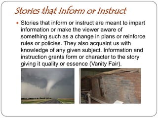 Historical EventsDigital Stories that Examine Historical Events are records of events which chronicle the life or development of people or institutions and often include an explanation or commentary on them: a history of the Vikings; a formal written account of related natural phenomena: history of volcanoes; a log of a patient’s medical background; or a posted pattern of behavior: inmates with histories of substance abuse.