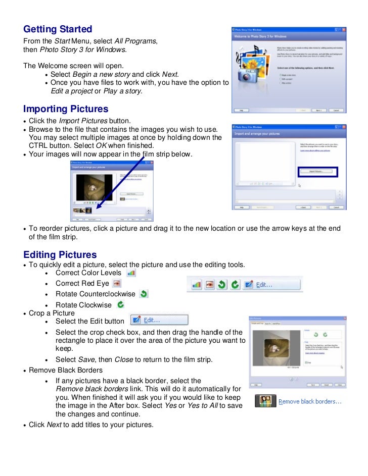 Digital storytelling with photo story 3