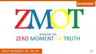 WINNING THE
ZERO MOMENT OF TRUTH
SOURCE :
GOOGLEZERO MOMENT OF TRUTH
 
