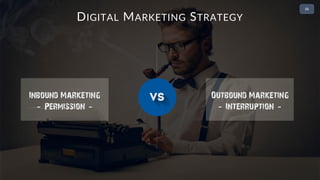 • 2
1 Segmentation and Targeting
HOW CAN WE ACHIEVE OUR GOALS (KPIS - ROI)
2 Brand Positioning and Value Proposition
3 Engagement and Content Strategy
4 Integrated Communication Strategy
Plan a
STRATEGY
DIGITAL MARKETING STRATEGY
STRATEGY ANALYSIS
 