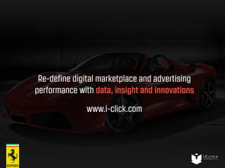 Re-define digital marketplace and advertising 
performance with data, insight and innovations 
www.i-click.com 
