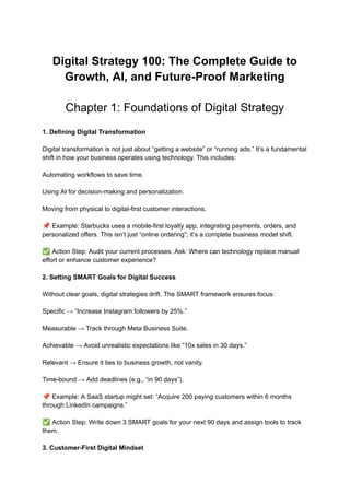 Digital Strategy 100 The Complete Guide to Growth, AI, and Future-Proof ...