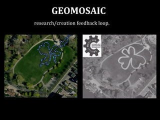 GEOMOSAIC
research/creation feedback loop.
 