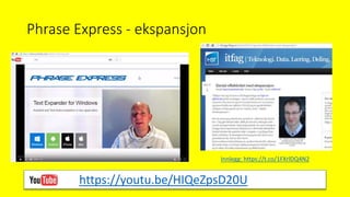 https://youtu.be/HIQeZpsD20U
Phrase Express - ekspansjon
Innlegg: https://t.co/1FXrlDQ4N2
 
