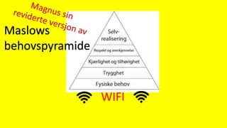 WIFI
Maslows
behovspyramide
 