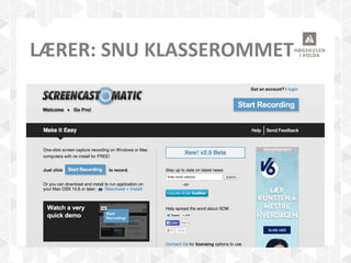 LÆRER: SNU KLASSEROMMET
 