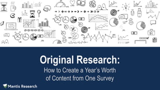 @michelelinn | 1
Original Research:
How to Create a Year’s Worth
of Content from One Survey
 