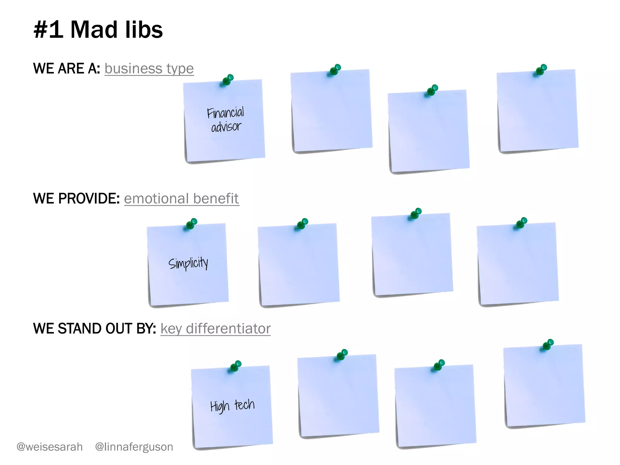 What creative habit will you start today?
What will you try for 30 days straight?
How will you bring this back to work?
Creativity
Write down on your note-taking page…
@weisesarah @linnaferguson
 